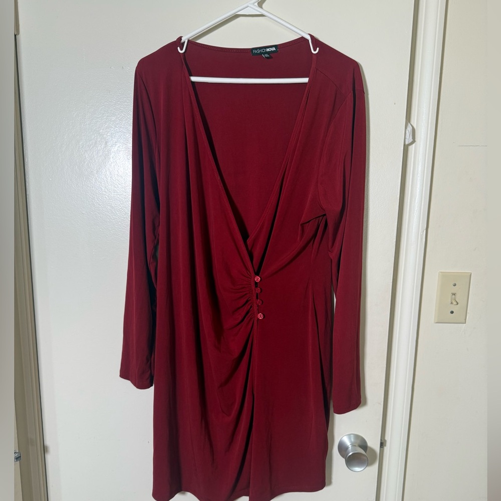 FASHION NOVA MAROON DRESS